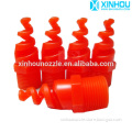 Red PP full cone water jet cleaning dust removal spiral spray plastic nozzle